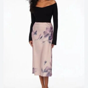 Melody satin slip midi skirt - Dynamite size L